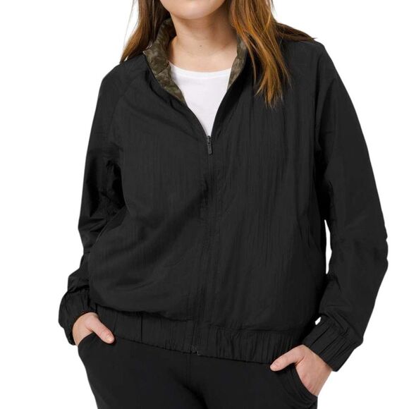 lululemon athletica Jackets & Blazers - Lululemon Bombs Away Jacket *Black/Summer Shade Medium Olive Dark